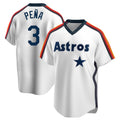 Choea H.Astros #3 Jeremy Pe?a Player White Cooperstown Collection T-shirt Stitched Jerseys