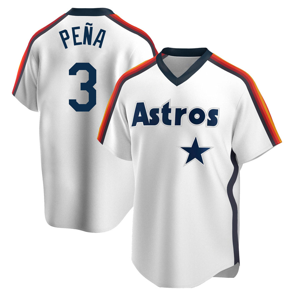 Choea H.Astros #3 Jeremy Pe?a Player White Cooperstown Collection T-shirt Stitched Jerseys