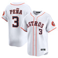 Choea H.Astros #3 Jeremy Pe?a Player White Home Limited Stitched Jerseys