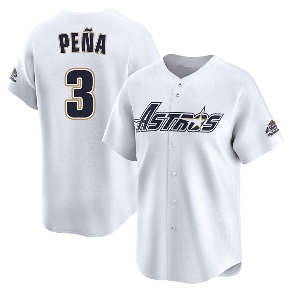 Choea H.Astros #3 Jeremy Pe?a Player White Throwback Cooperstown Collection Limited Stitched Jerseys