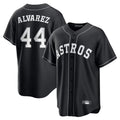 Choea H.Astros #44 Yordan Alvarez Player Black Home Game Stitched Jerseys