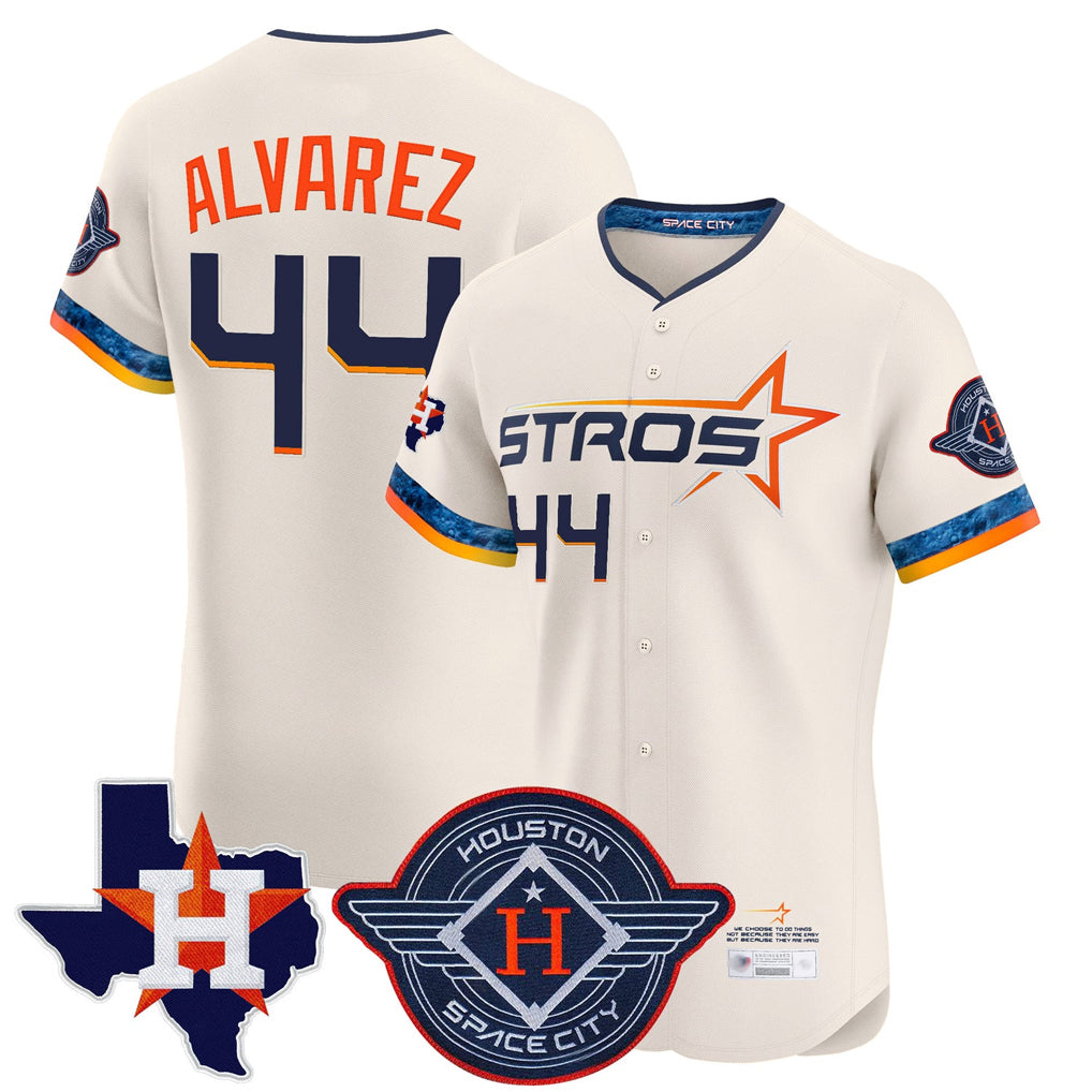 Choea H.Astros #44 Yordan Alvarez Player Cream City Connect Texas Patch Vapor Premier Limited Elite Home Stitched Jerseys