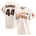 Choea H.Astros #44 Yordan Alvarez Player Cream Throwback Cooperstown Collection Limited Stitched Jerseys