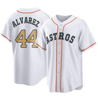 Choea H.Astros #44 Yordan Alvarez Player Gold Collection Game Home Stitched Jerseys