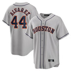 Choea H.Astros #44 Yordan Alvarez Player Gray Home Game Stitched Jerseys