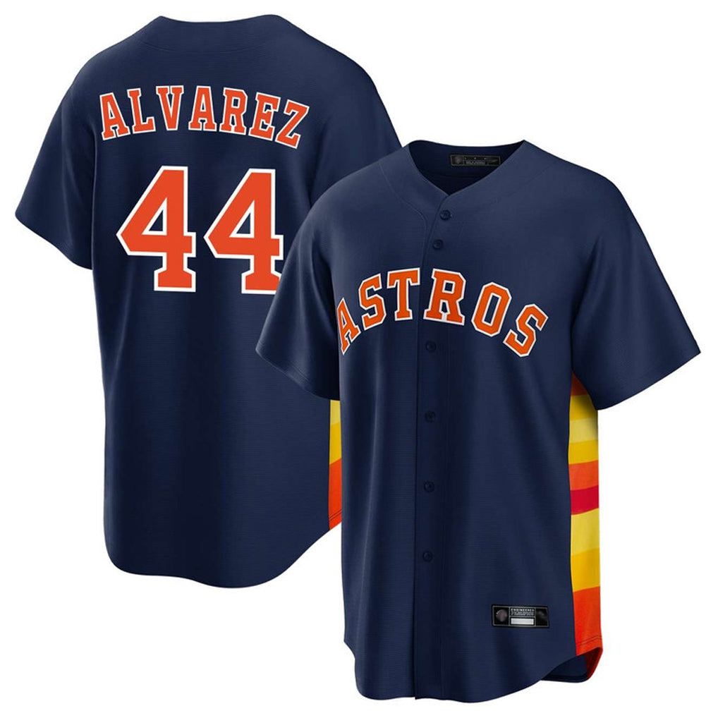 Choea H.Astros #44 Yordan Alvarez Player Navy Home Game Stitched Jerseys