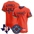 Choea H.Astros #44 Yordan Alvarez Player Orange City Connect Texas Patch Vapor Premier Limited Elite Home Stitched Jerseys