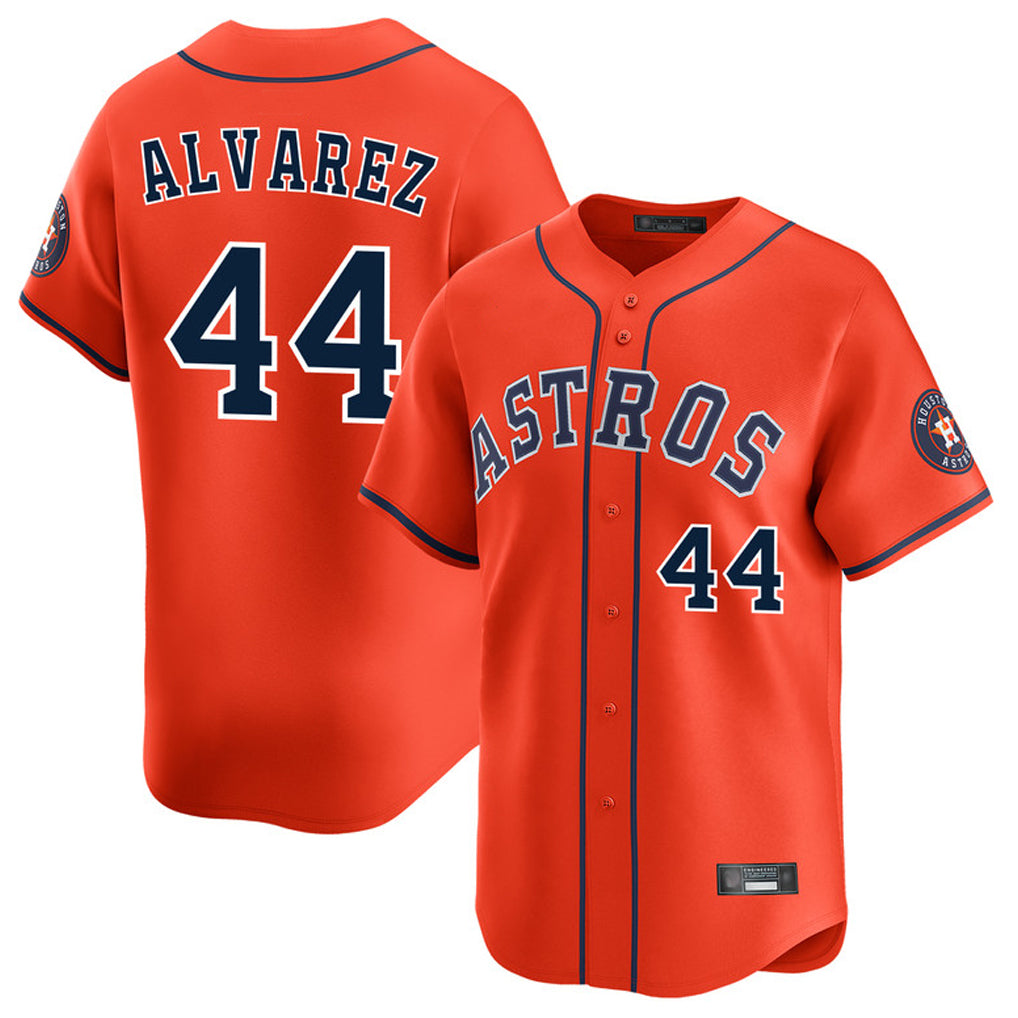 Choea H.Astros #44 Yordan Alvarez Player Orange Home Limited Stitched Jerseys