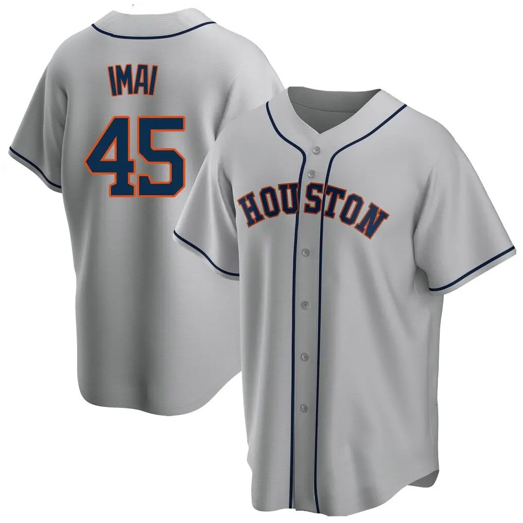 Choea H.Astros #45 Tatsuya Imai Player Gray Home Game Stitched Jerseys
