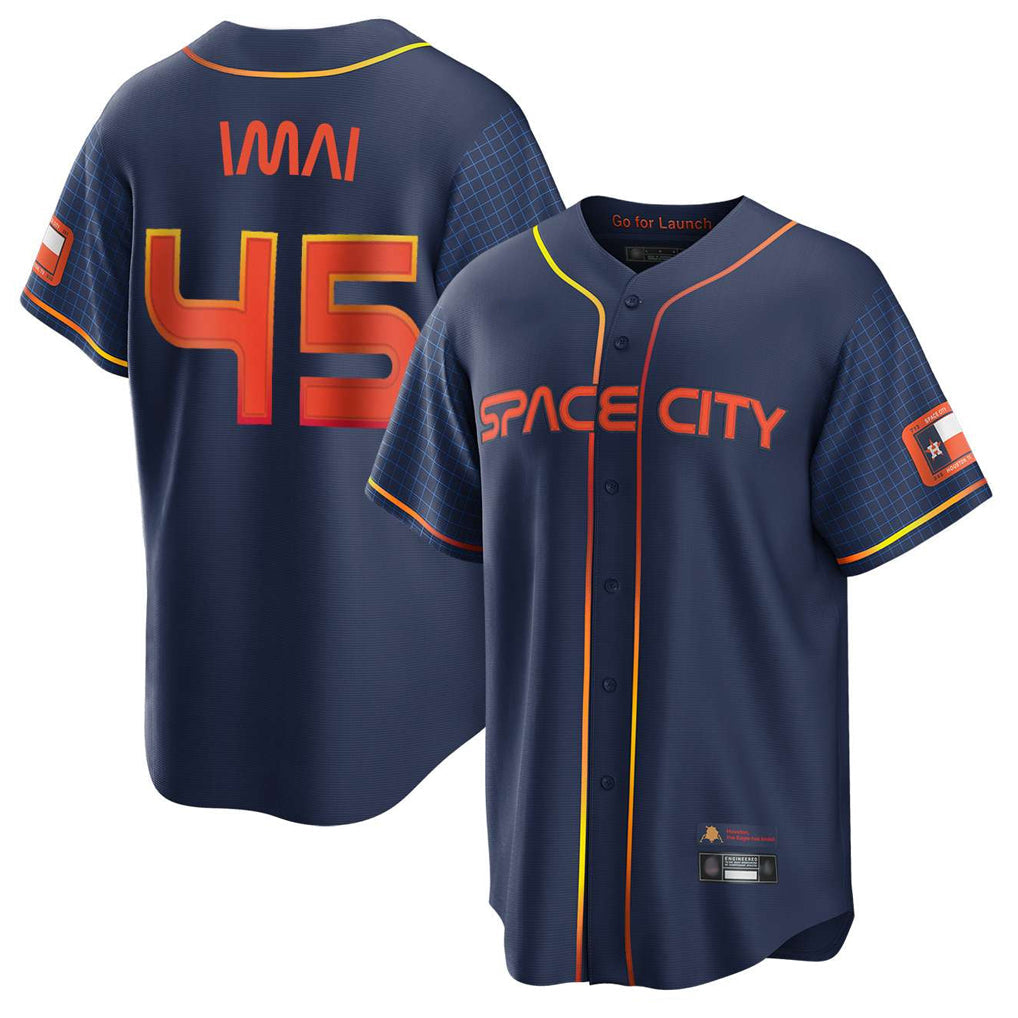 Choea H.Astros #45 Tatsuya Imai Player Navy City Connect Home Game Stitched Jerseys