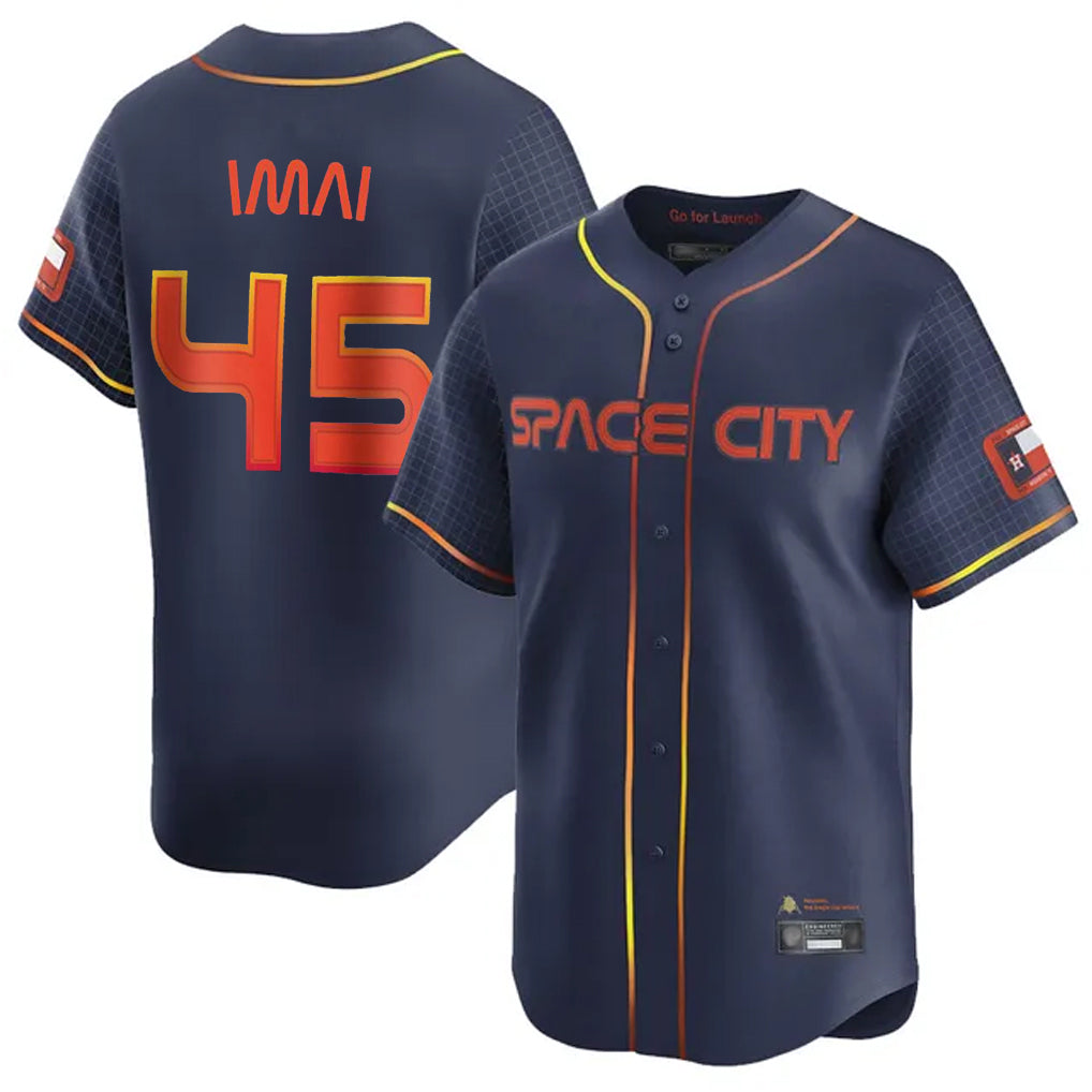 Choea H.Astros #45 Tatsuya Imai Player Navy City Connect Home Limited Stitched Jerseys