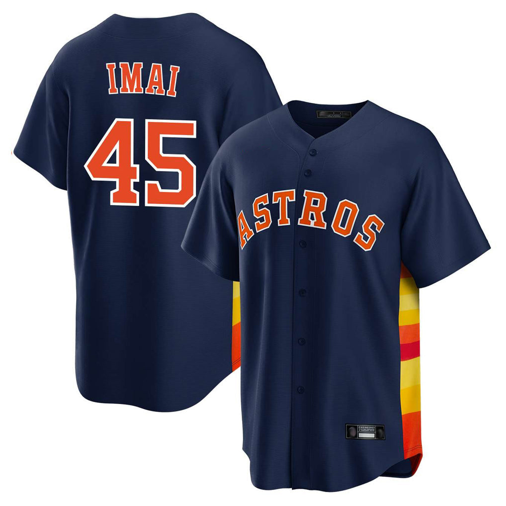 Choea H.Astros #45 Tatsuya Imai Player Navy Home Game Stitched Jerseys