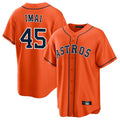 Choea H.Astros #45 Tatsuya Imai Player Orange Home Game Stitched Jerseys