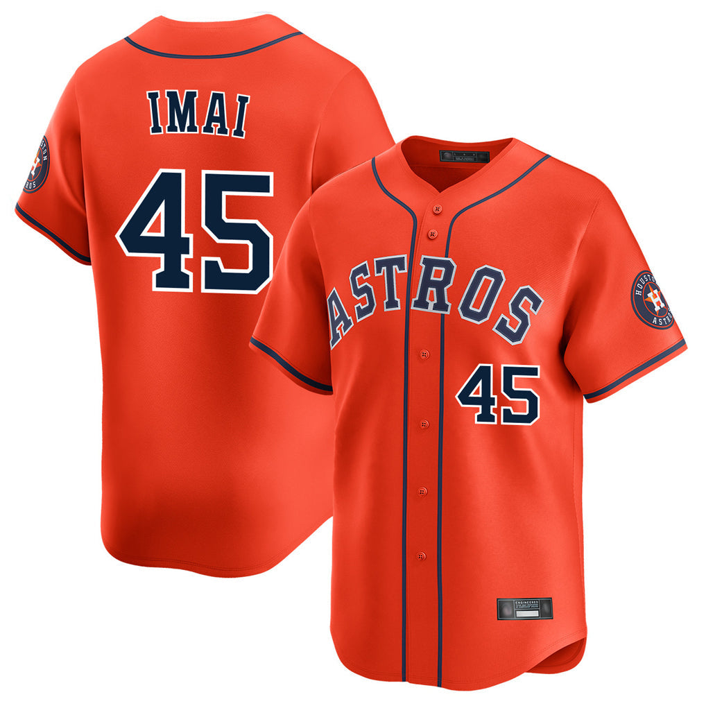 Choea H.Astros #45 Tatsuya Imai Player Orange Home Limited Stitched Jerseys