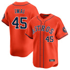 Choea H.Astros #45 Tatsuya Imai Player Orange Home Limited Stitched Jerseys