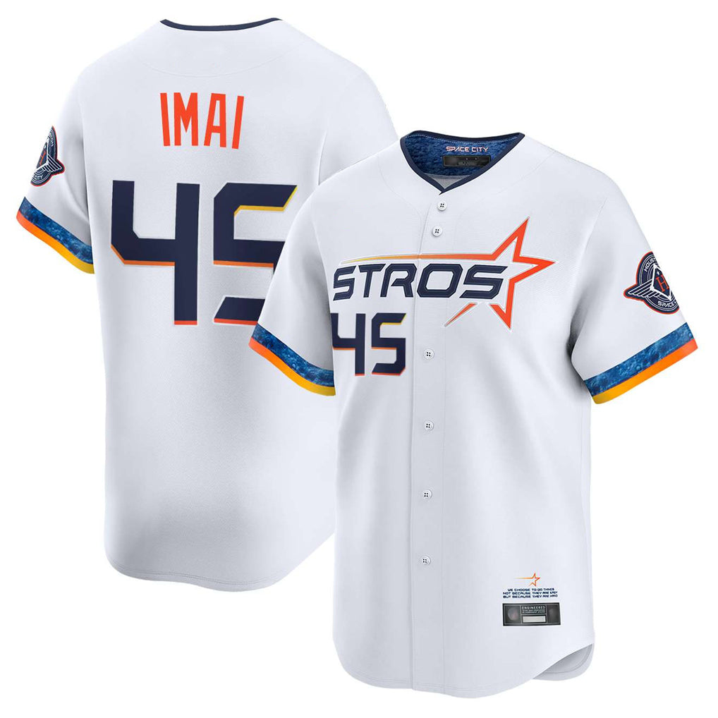 Choea H.Astros #45 Tatsuya Imai Player White City Connect Limited Home Stitched Jerseys
