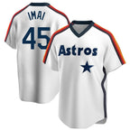 Choea H.Astros #45 Tatsuya Imai Player White Cooperstown Collection T-shirt Stitched Jerseys