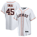Choea H.Astros #45 Tatsuya Imai Player White Home Game Stitched Jerseys