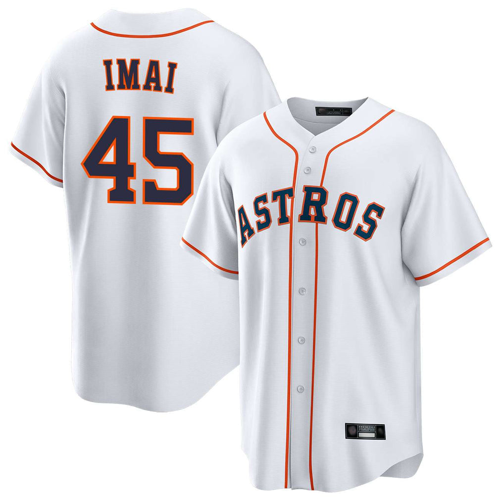 Choea H.Astros #45 Tatsuya Imai Player White Home Game Stitched Jerseys