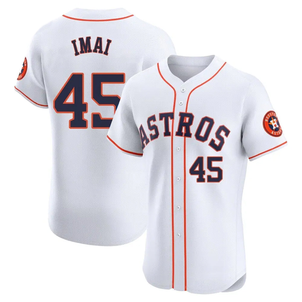 Choea H.Astros #45 Tatsuya Imai Player White Limited Elite Home Stitched Jerseys