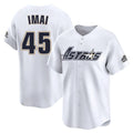 Choea H.Astros #45 Tatsuya Imai Player White Throwback Cooperstown Collection Limited Stitched Jerseys