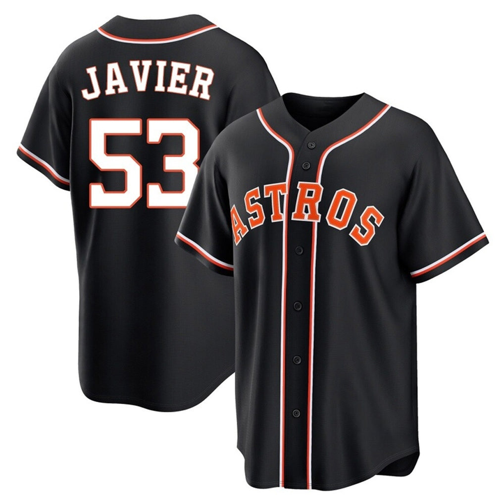 Choea H.Astros #53 Cristian Javier Player Black Fashion Out Home Game Stitched Jerseys