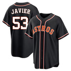 Choea H.Astros #53 Cristian Javier Player Black Fashion Out Home Game Stitched Jerseys
