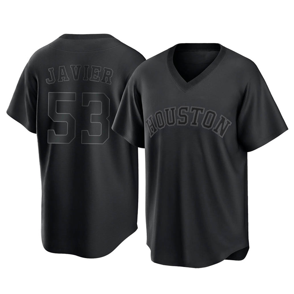 Choea H.Astros #53 Cristian Javier Player Black Fashion T-shirt Home Game Stitched Jerseys