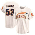Choea H.Astros #53 Cristian Javier Player Cream Throwback Cooperstown Collection Limited Stitched Jerseys