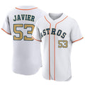 Choea H.Astros #53 Cristian Javier Player Gold Collection Limited Elite Home Stitched Jerseys