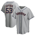 Choea H.Astros #53 Cristian Javier Player Gray Home Game Stitched Jerseys