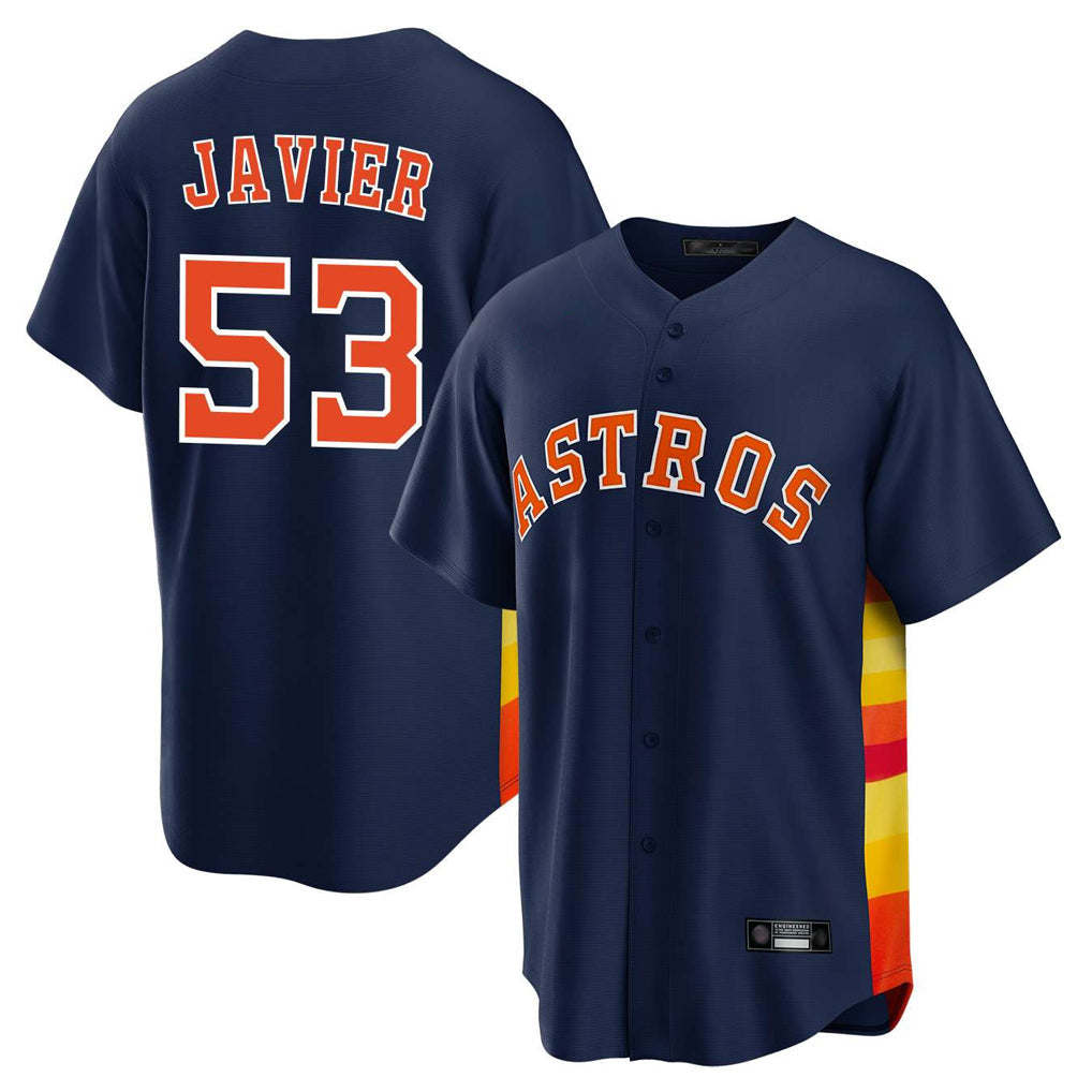 Choea H.Astros #53 Cristian Javier Player Navy Home Game Stitched Jerseys