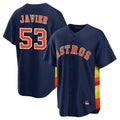 Choea H.Astros #53 Cristian Javier Player Navy Home Game Stitched Jerseys