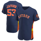 Choea H.Astros #53 Cristian Javier Player Navy Home Limited Elite Stitched Jerseys