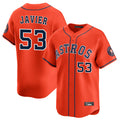 Choea H.Astros #53 Cristian Javier Player Orange Home Limited Stitched Jerseys