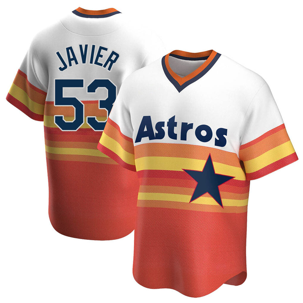 Choea H.Astros #53 Cristian Javier Player Rainbow Cooperstown Collection T-shirt Stitched Jerseys