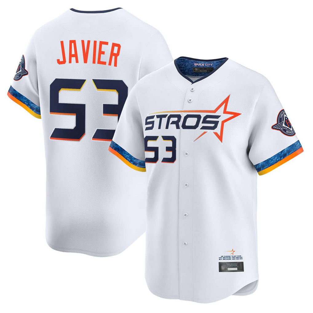 Choea H.Astros #53 Cristian Javier Player White City Connect Limited Home Stitched Jerseys