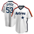 Choea H.Astros #53 Cristian Javier Player White Cooperstown Collection T-shirt Stitched Jerseys