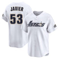 Choea H.Astros #53 Cristian Javier Player White Throwback Cooperstown Collection Limited Stitched Jerseys