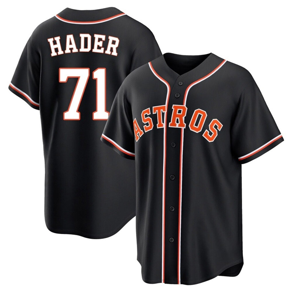 Choea H.Astros #71 Josh Hader Player Black Fashion Out Home Game Stitched Jerseys