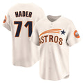 Choea H.Astros #71 Josh Hader Player Cream Throwback Cooperstown Collection Limited Stitched Jerseys