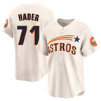 Choea H.Astros #71 Josh Hader Player Cream Throwback Cooperstown Collection Limited Stitched Jerseys