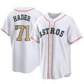 Choea H.Astros #71 Josh Hader Player Gold Collection Game Home Stitched Jerseys