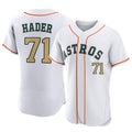 Choea H.Astros #71 Josh Hader Player Gold Collection Limited Elite Home Stitched Jerseys