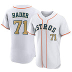 Choea H.Astros #71 Josh Hader Player Gold Collection Limited Elite Home Stitched Jerseys