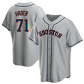 Choea H.Astros #71 Josh Hader Player Gray Home Game Stitched Jerseys