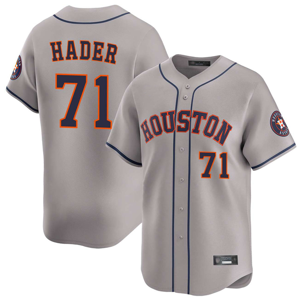Choea H.Astros #71 Josh Hader Player Gray Home Limited Stitched Jerseys
