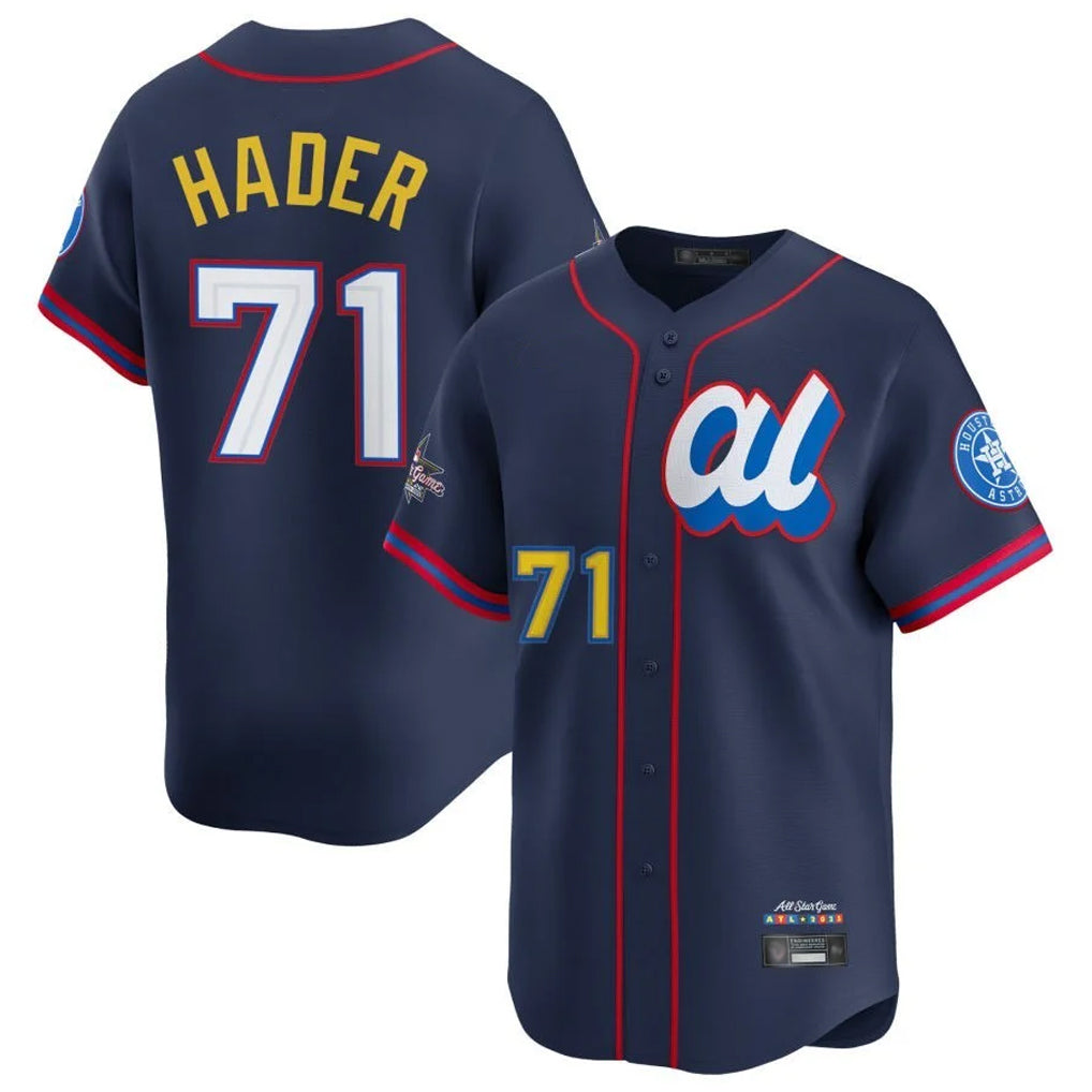 Choea H.Astros #71 Josh Hader Player Navy American League All-Star Game Limited Stitched Jerseys