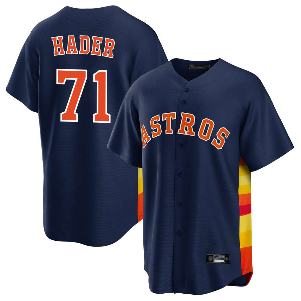 Choea H.Astros #71 Josh Hader Player Navy Home Game Stitched Jerseys