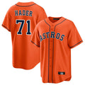 Choea H.Astros #71 Josh Hader Player Orange Home Game Stitched Jerseys